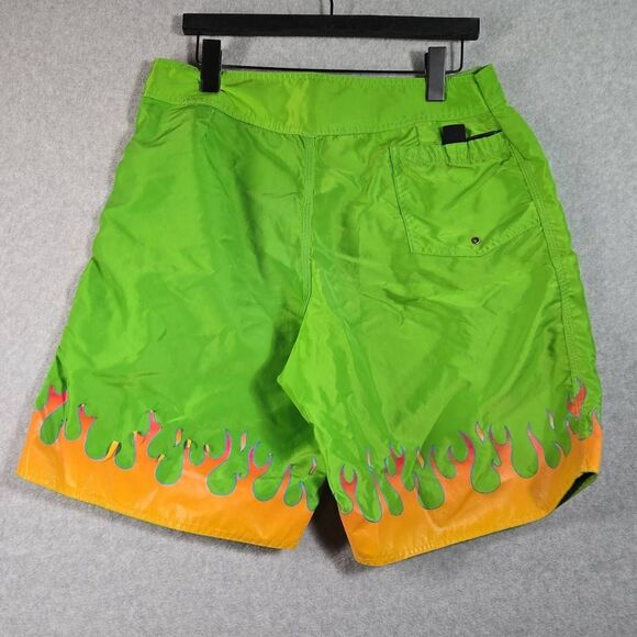 VTG Von Dutch Flame Embroidered Board Shorts Men's 34 Y2K 2000s Made in USA Nyl - Picture 7 of 12